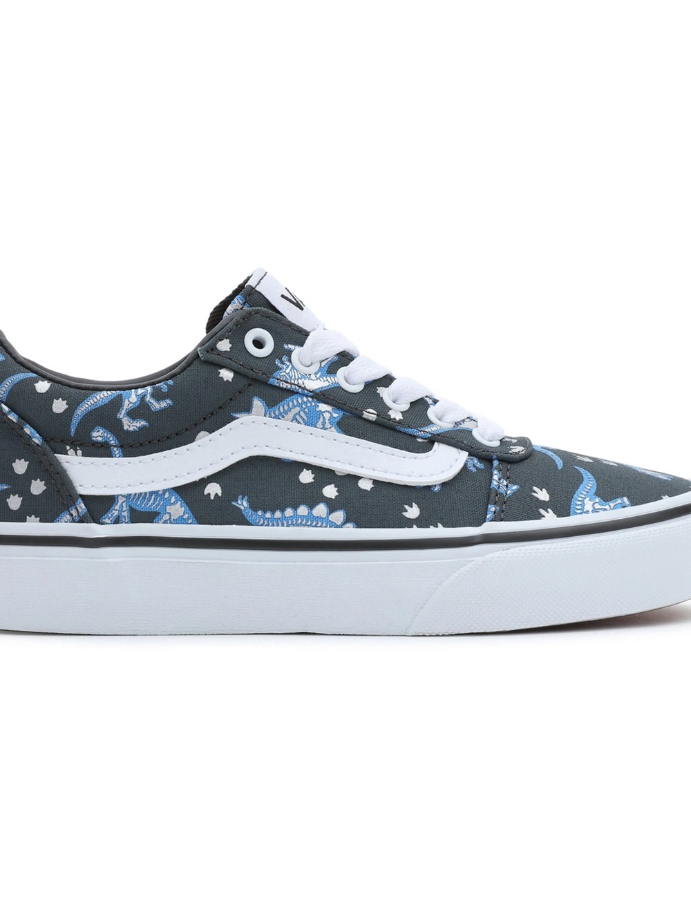 Vans Kids Navy and Light Blue Dinosaur Skate Shoe